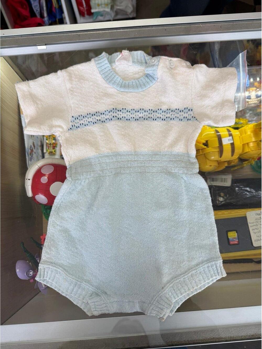 Vintage vtg 1960s cute knits baby romper outfit